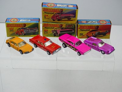 Lot 5 - A group of MATCHBOX Superfast cars comprising...
