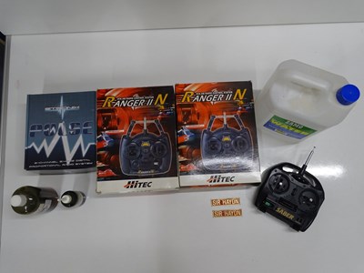 Lot 593 - A group of radio control transmitters and...