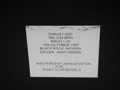 Lot 502 - A 1:43 scale RIGBYS LSR MODELS by JOHN SHINTON,...