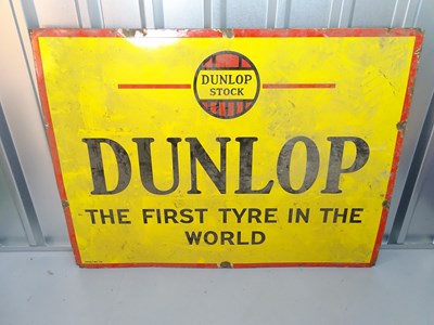 Lot 28 - DUNLOP (48" x 36")- enamel single sided...