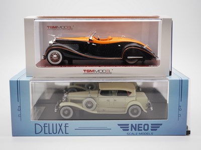 Lot 92 - A pair of 1:43 scale hand built resin models...