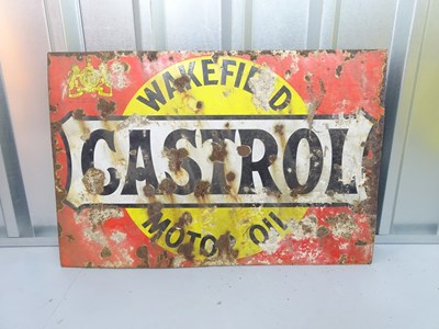 Lot 32 - CASTROL WAKEFIELD MOTOR OIL (30" x 20") -...