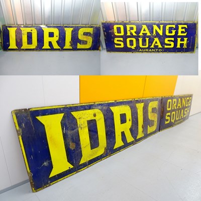 Lot 36 - IDRIS ORANGE SQUASH (84" x 23" and 66" x 23") -...