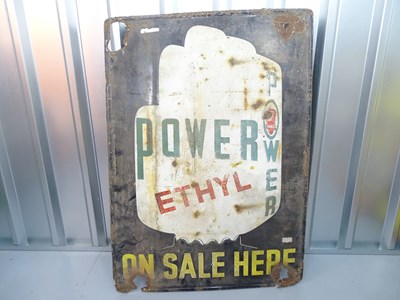 Lot 37 - POWER ETHYL (30" x 42") - enamel single sided...