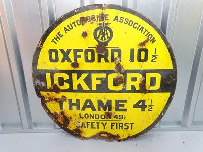 Lot 43 - AUTOMOBILE ASSOCIATION (30" diameter) - place...