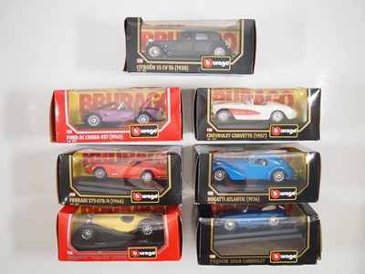 Lot 106 - A group of BBURAGO 1:24 scale cars - VG in G...
