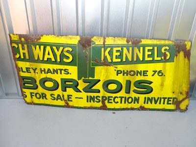 Lot 45 - BORZOIS - DOG KENNELS (59" x 25") - half...