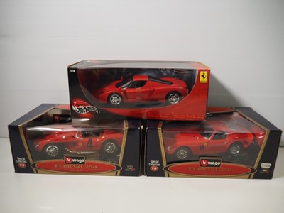 Lot 13 - A group of HOTWHEELS and BBURAGO 1:18 scale...