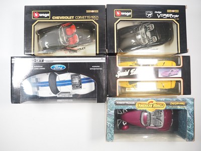 Lot 147 - A group of 1:18 scale diecast cars by BBURAGO...