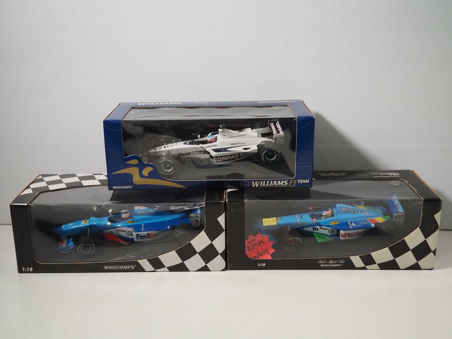 Lot 15 - A group of MINICHAMPS 1:18 scale Formula 1...