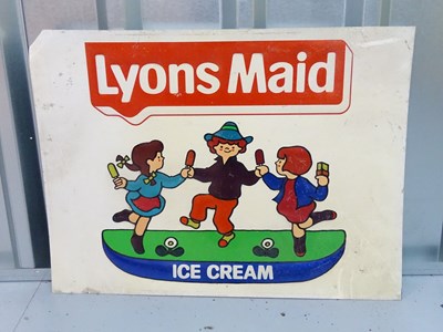 Lot 54 - LYONS MAID (24" x 18") - tin single...