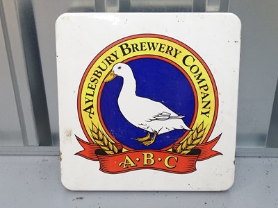 Lot 60 - AYLESBURY BREWERY COMPANY (14" x 14") - enamel...