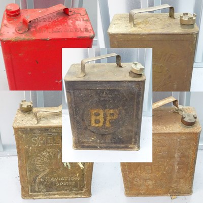 Lot 64 - A group of four petrol cans comprising: 'BP'...