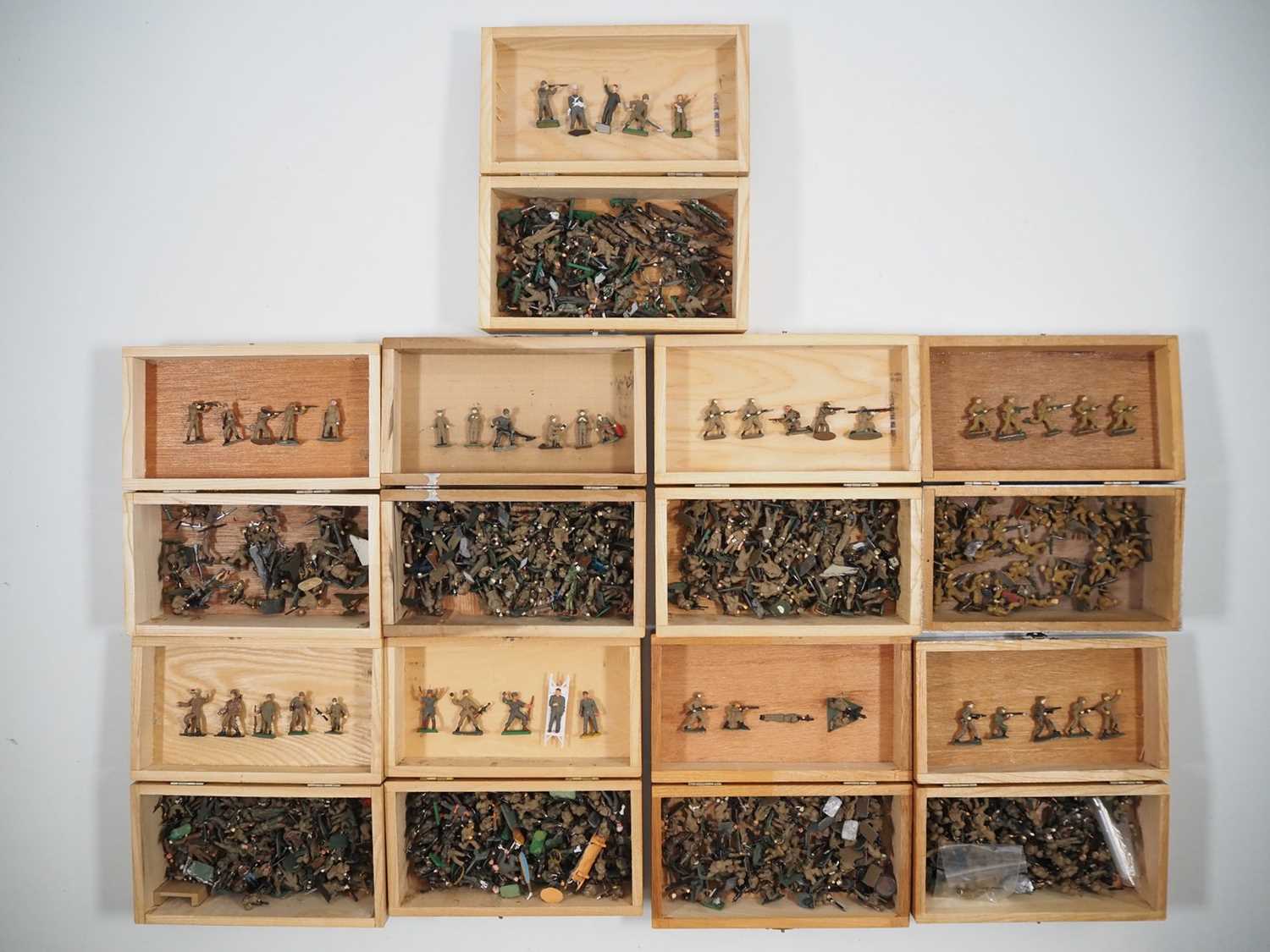 Lot 42 - A large group of unbranded, hand painted metal...