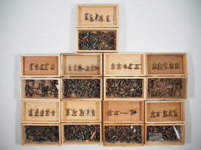 Lot 42 - A large group of unbranded, hand painted metal...
