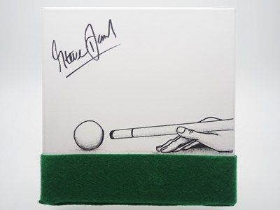 Lot 8 - Steve Davis OBE signed canvas with artwork...