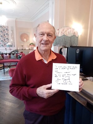 Lot 9 - Sir Geoffrey Boycott signed canvas with...