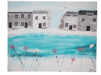 Lot 39 - Deborah Twigg - 'CORNISH SCENE' - acrylic on...