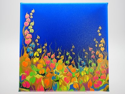 Lot 43 - Sarah Levin 'GROOVY GARDEN #2' - acrylic on...