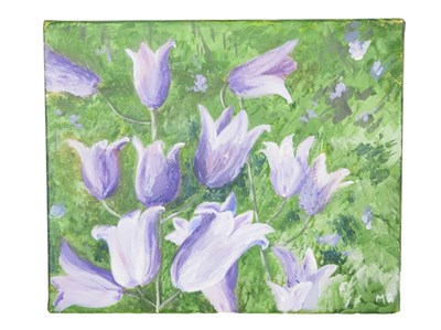 Lot 58 - Marilyn Goodman 'BLUEBELLS' - oil on canvas -...
