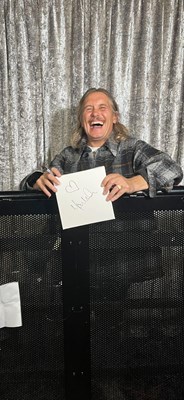 Lot 88 - MARK OWEN signed canvas with artwork added by...