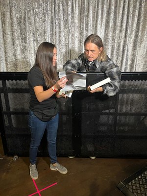 Lot 88 - MARK OWEN signed canvas with artwork added by...