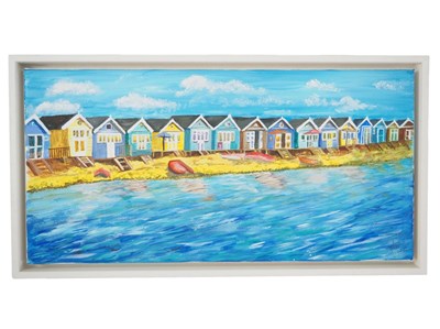 Lot 94 - Merle Hattersley 'MUDEFORD BEACH HUTS' -...
