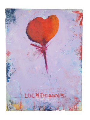Lot 106 - Neville Cooper 'LOCKDOWN #3' - acrylic on...