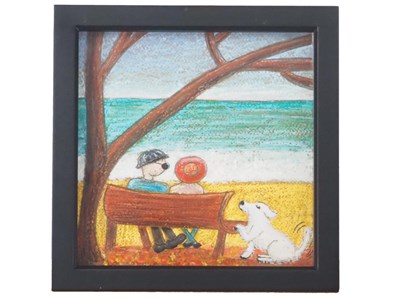 Lot 125 - Louise Lawrence 'ROOM FOR ONE MORE?' pastels -...