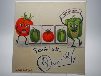 Lot 141 - Brian Turner CBE signed canvas with artwork...