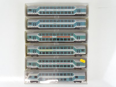 Lot 123 - A group of HO Gauge German Outline double deck...