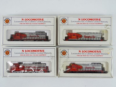 Lot 13 - A group of N Gauge American Outline diesel...