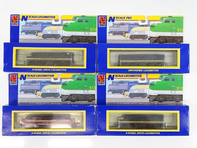 Lot 15 - A group of N Gauge American Outline diesel...