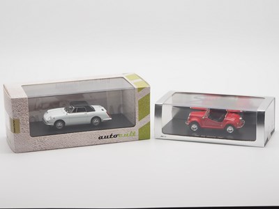 Lot 12 - A pair of hand built 1/43 scale resin models...