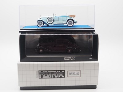 Lot 132 - A pair of 1:43 scale hand built resin models...