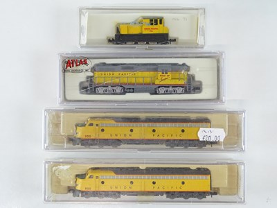 Lot 2 - A group of American Outline N Gauge diesel...
