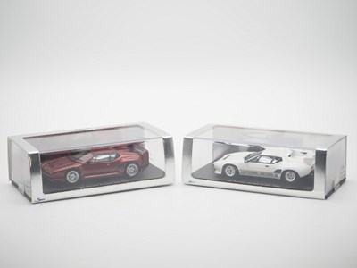 Lot 23 - A pair of hand built 1:43 scale resin models...