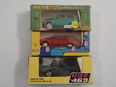 Lot 309 - A group of 1:43 scale Russian made (USSR)...