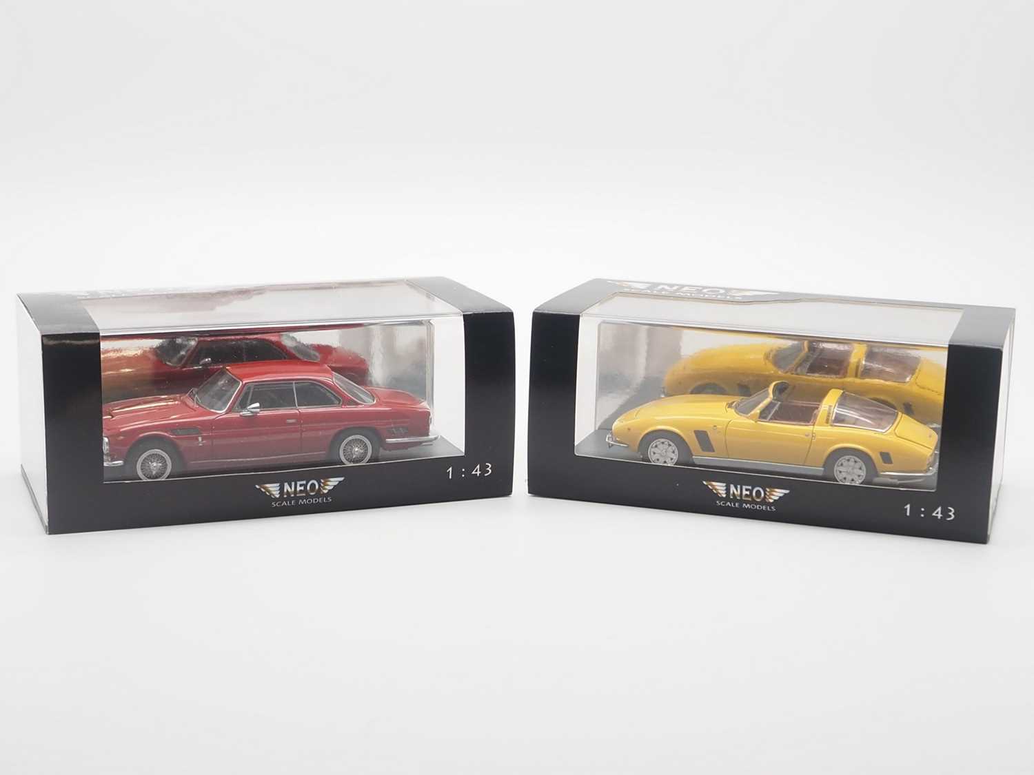 Lot 32 - A pair of hand built resin 1:43 scale models...