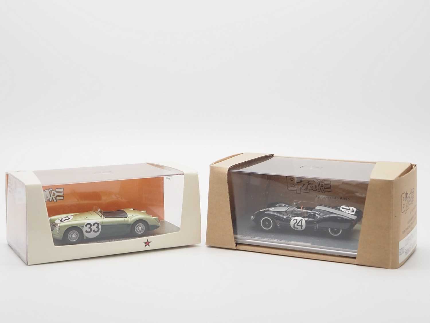 Lot 331 - A pair of 1:43 scale hand built resin models