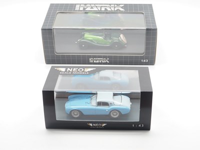 Lot 50 - A pair of hand built 1:43 scale resin models...