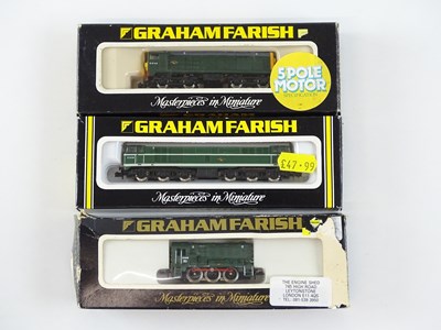 Lot 23 - A group of N Gauge diesel locomotives by...