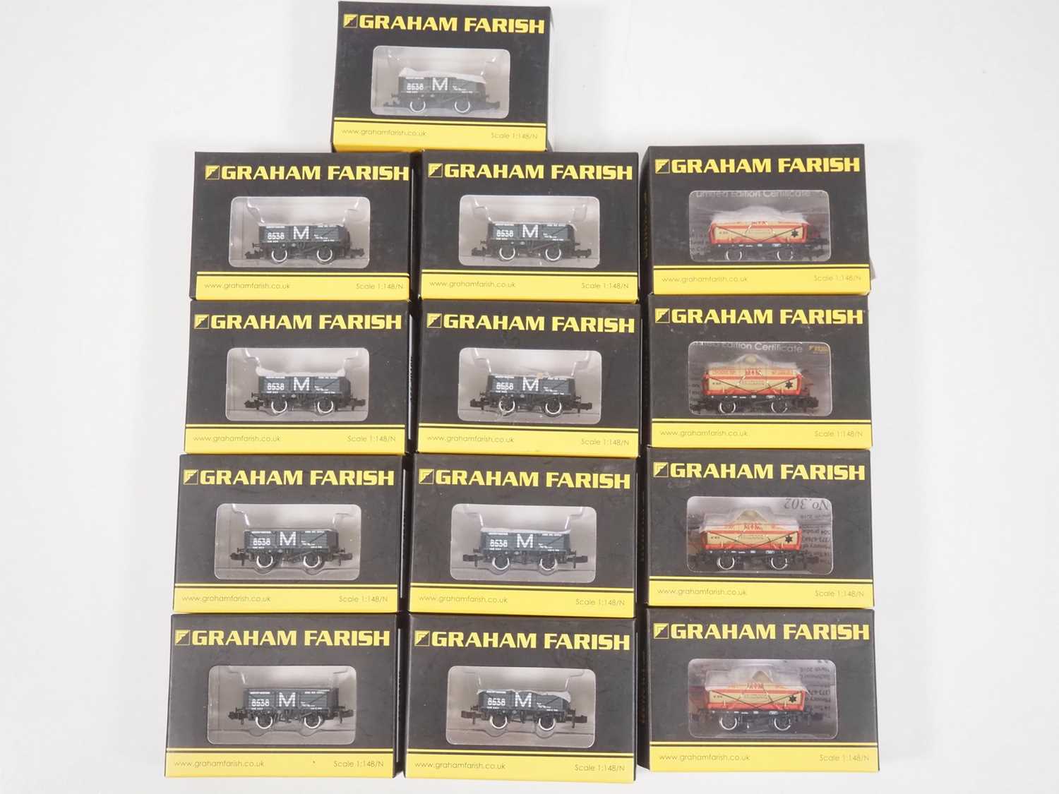 Lot 182 - A large rake of GRAHAM FARISH N gauge Ministry...
