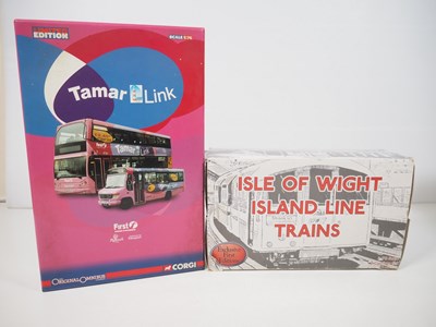 Lot 33 - A pair of bus and tube train sets comprising...