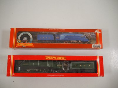 Lot 392 - A pair of HORNBY OO gauge LNER class A4 steam...
