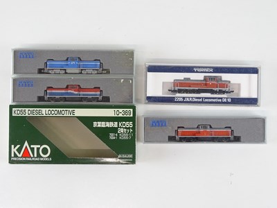 Lot 27 - A group of N Gauge Japanese Outline diesel...