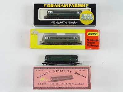 Lot 32 - A group of N Gauge Sulzer diesel locomotives...