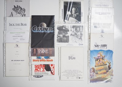 Lot 141 - A group of mixed press campaign book, synopses,...