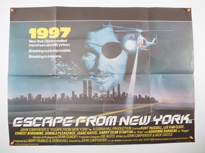 Lot 197 - ESCAPE FROM NEW YORK (1981) UK Quad film...