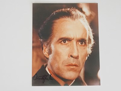 Lot 230 - Christopher Lee - Dracula - signed 10" x 8" -...
